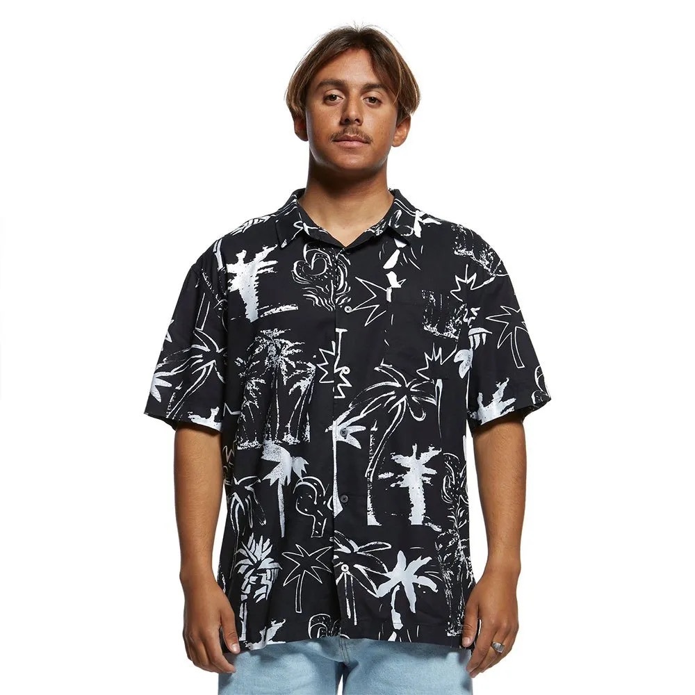 Quiksilver B21 OG Jungle Fever black short-sleeve shirt
